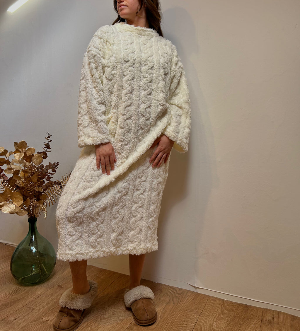 Chemise de Nuit Femme Hiver – Manches Longues en Flanelle Douce