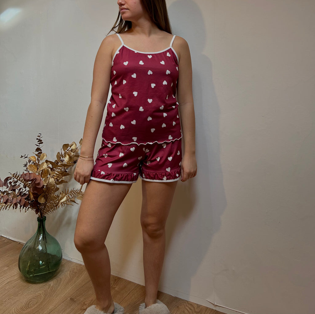 Pyjama Femme 2 Pièces Été – Débardeur et Short Léger