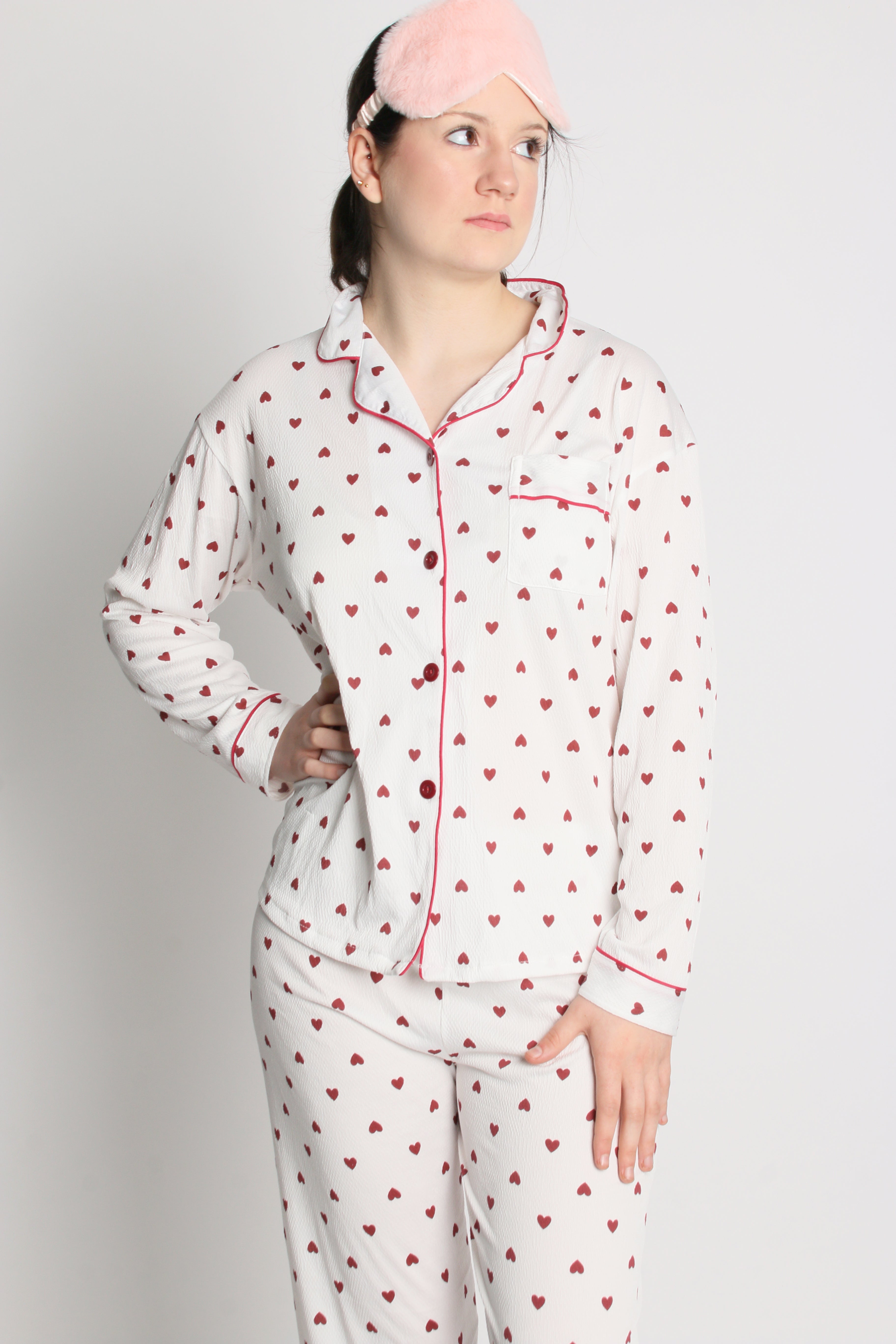 Pyjama Femme 2 Pièces – Cardigan et Pantalon à Manches Longues